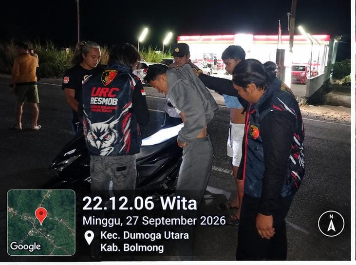 URC Polres Bolmong Patroli KRYD di Dumoga Utara, 6 Personel Sisir C3 hingga Balap Liar