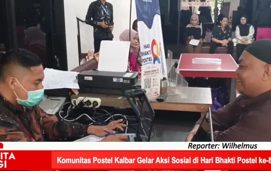 Komunitas Postel Kalbar Gelar Donor Darah hingga Bantuan Air Bersih di Hari Bhakti Postel Ke-81