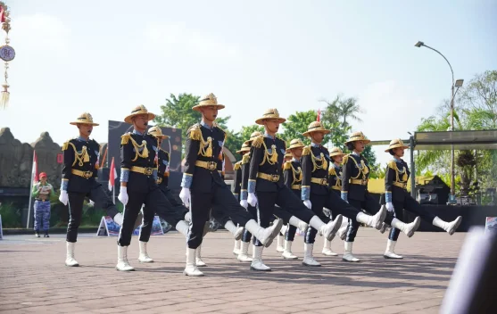 Kodim 1616 Gianyar Dampingi Dua Tim Pelajar di Lomba PBB HUT ke-81 TNI, SMK Bali Mandara Juara Pertama