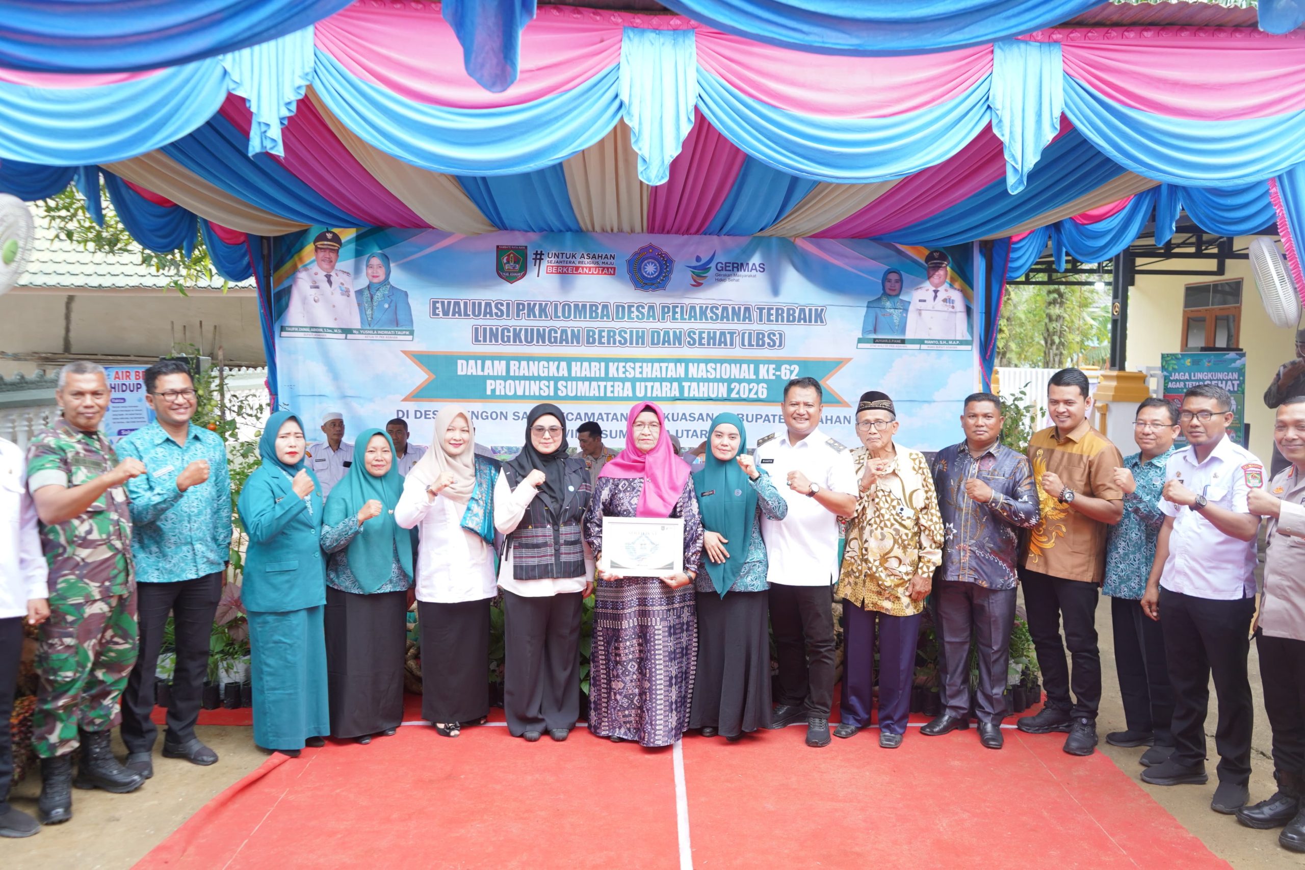 Wabup Asahan Sambut Tim Evaluasi Lomba Desa Terbaik LBS Sumut di Desa Sengon Sari