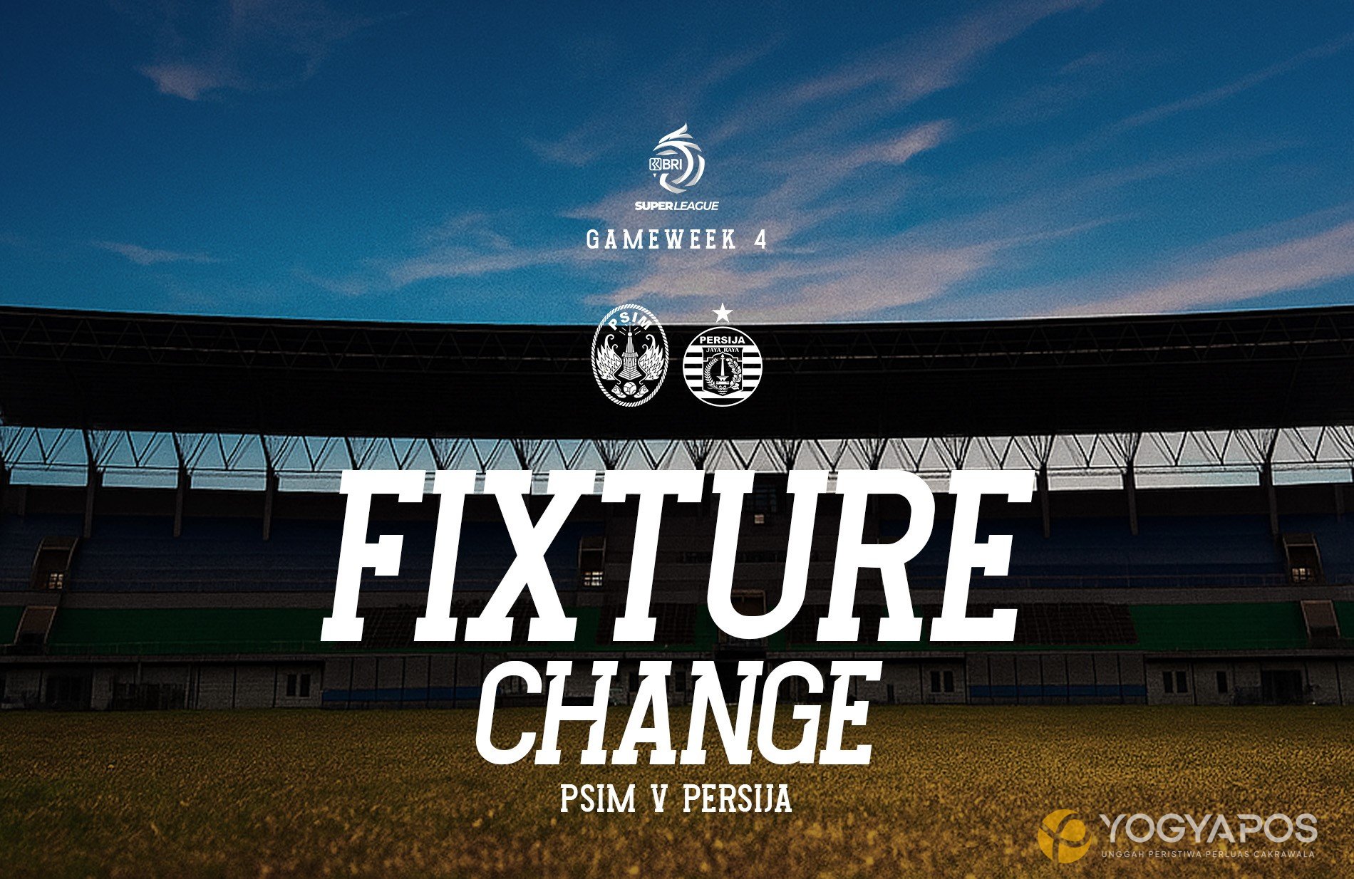 Kick Off PSIM Jogja vs Persija di Stadion Sultan Agung Dimajukan ke 15.30 WIB