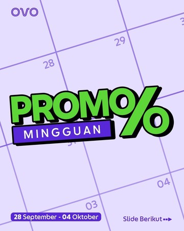 OVO Gelar Promo Mingguan Harga Jongkok, Cashback hingga 99%