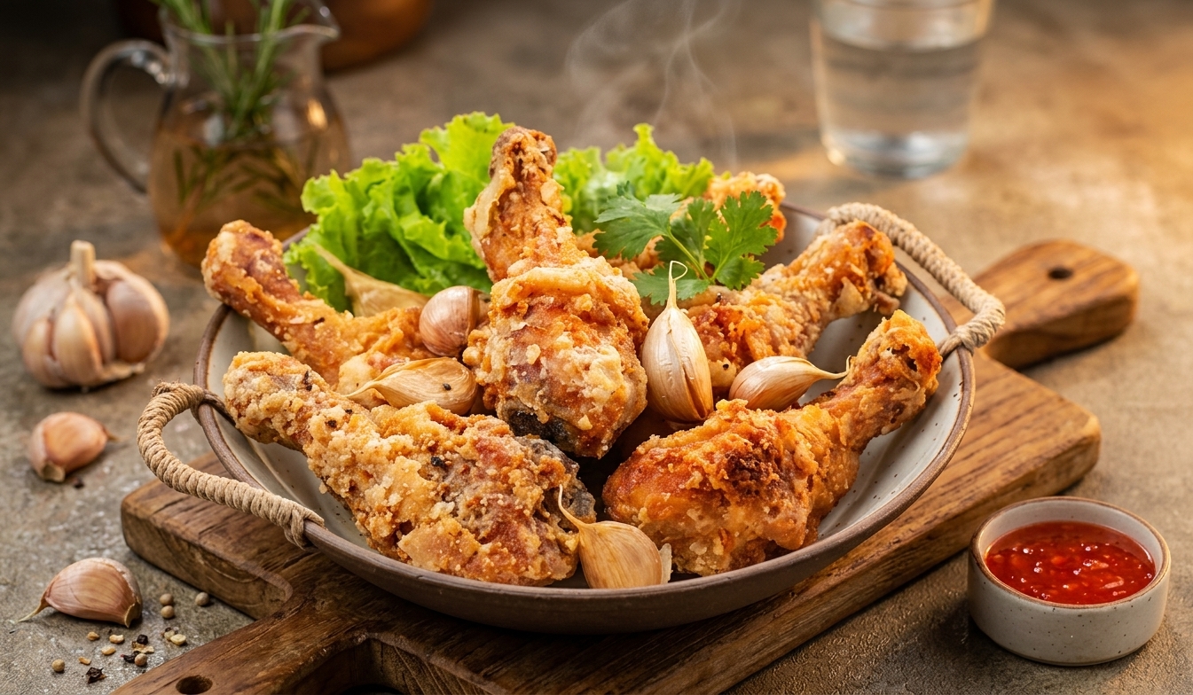 Resep Ayam Goreng Bawang Putih Renyah di Luar Juicy di Dalam, Bumbu Marinasi Cuma 4 Bahan