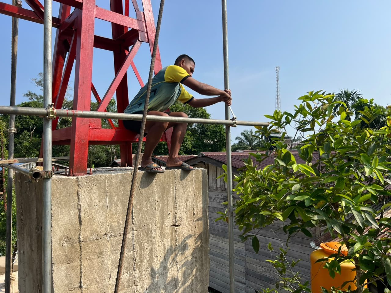 Jembatan Garuda Buong Baru Tana Tidung Masuki Tahap Akhir, Besi Penahan Mulai Dibongkar