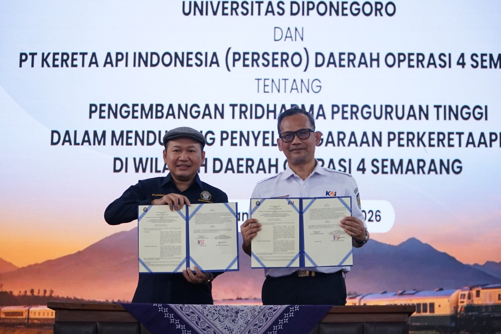KAI Daop 4 Semarang dan Undip Teken MoU Tridharma Perguruan Tinggi di HUT ke-81, Bidik Riset dan SDM Perkeretaapian