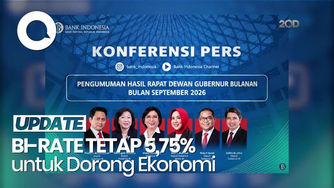 BI Tahan BI-Rate di 5,75%, Fokus Jaga Rupiah dan Inflasi