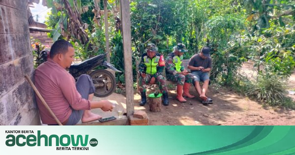 Babinsa Koramil 10/Celala Dampingi Pendataan Perlindungan Sosial di Desa Paya Kolak, Aceh Tengah