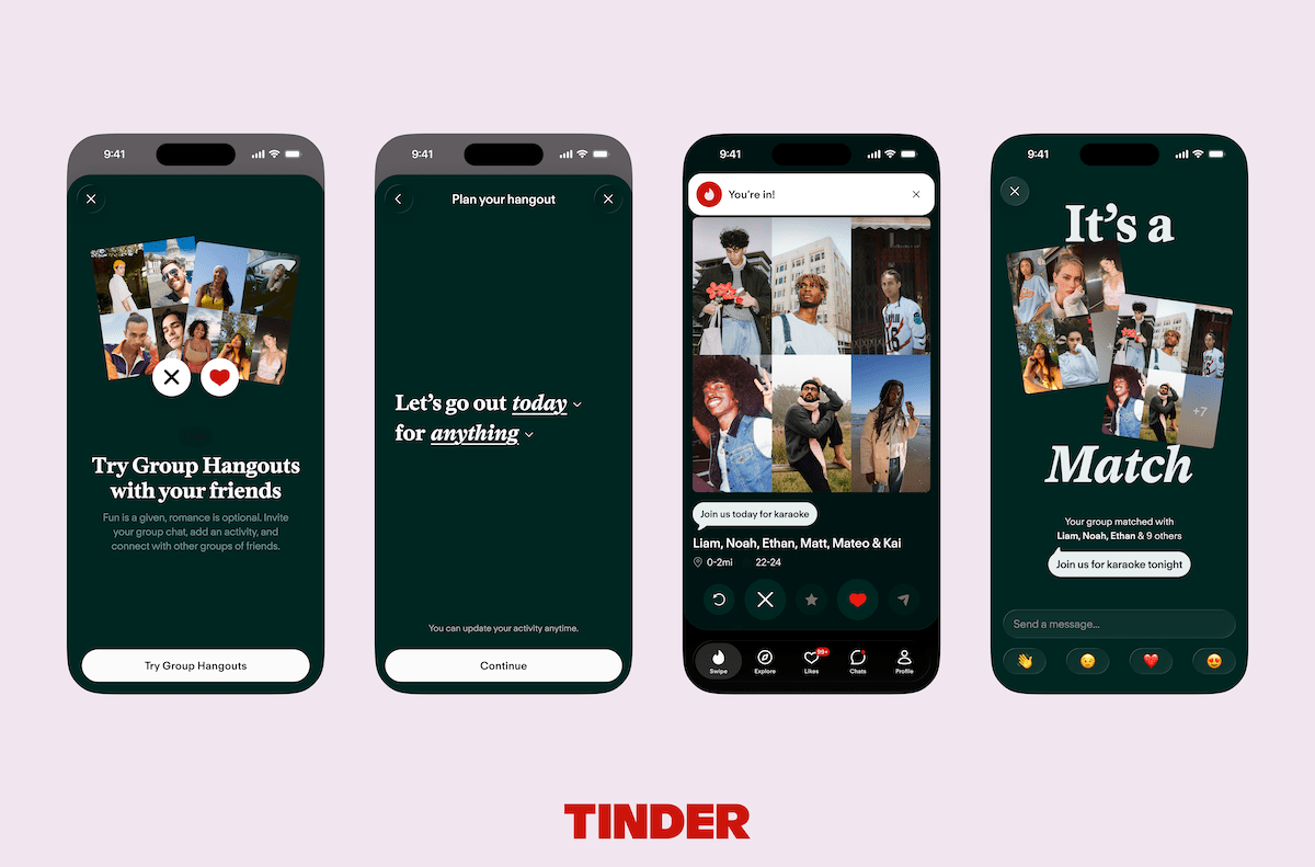 Tinder Rilis Fitur Group Hangouts, Ajak Grup Cari Teman Kencan