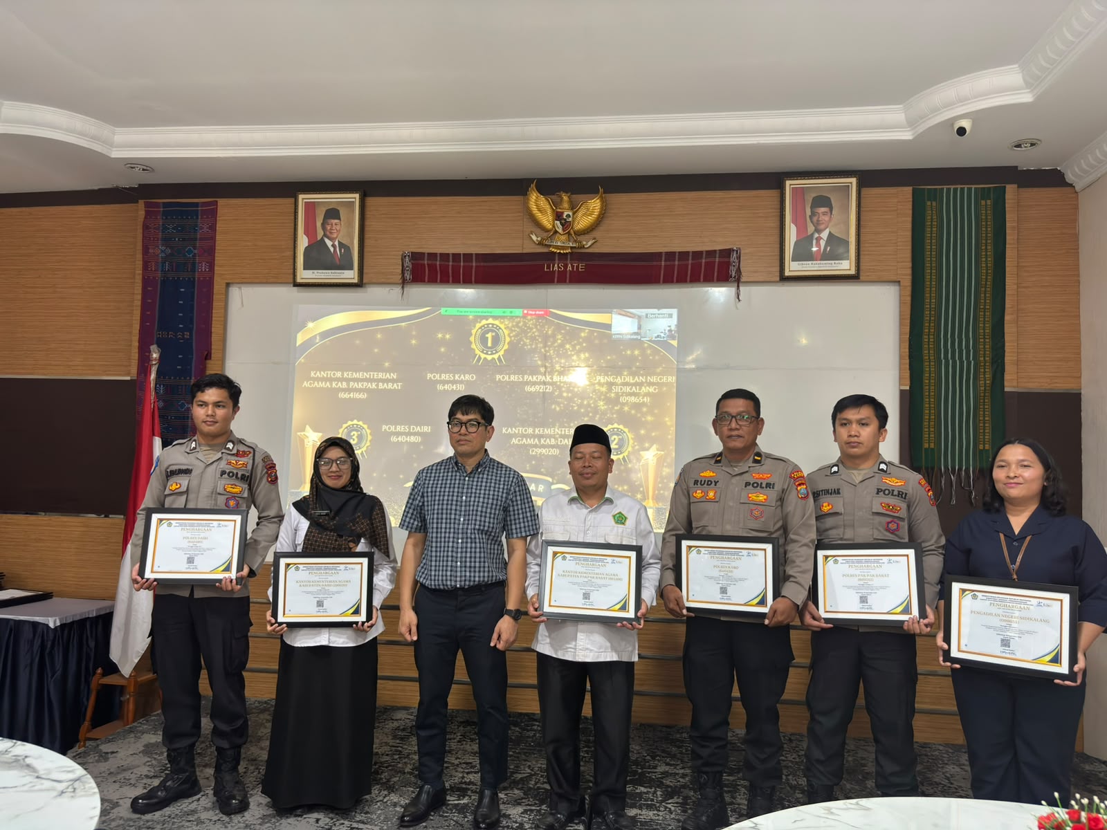Polres Pakpak Bharat Raih Dua Penghargaan KPPN Sidikalang Semester I 2026