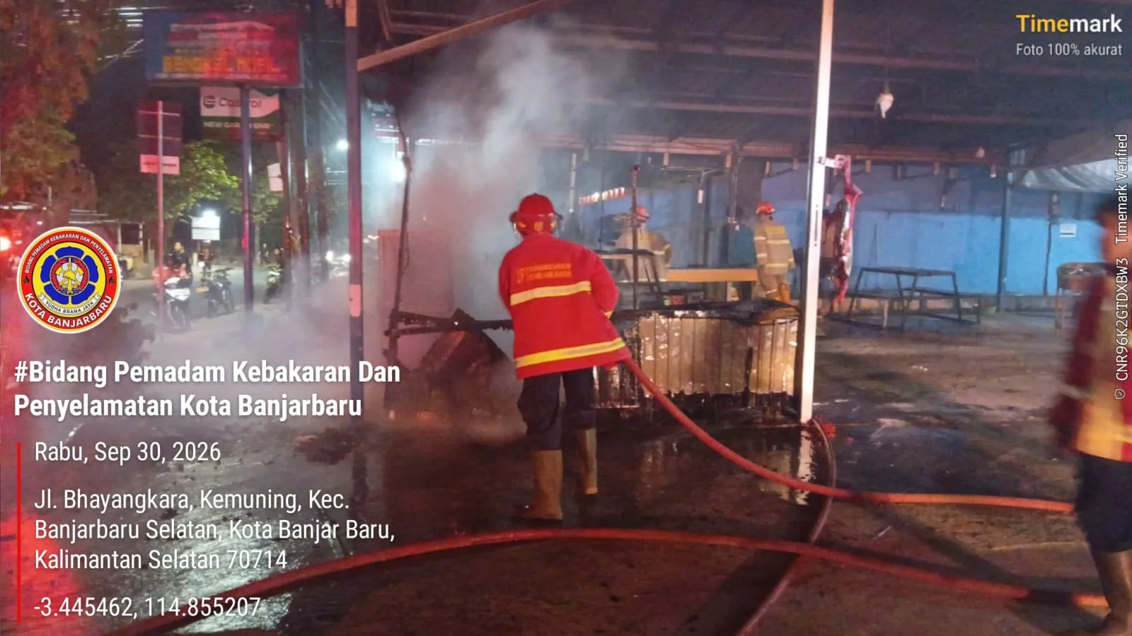 Kebakaran Hanguskan Angkringan di Sungai Ulin Banjarbaru, Kerugian Ditaksir Rp 10 Juta