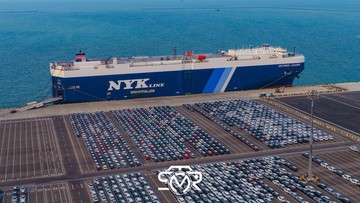 MV Antares Leader Perdana di Patimban, 2.259 Mobil Mitsubishi Diekspor ke Meksiko