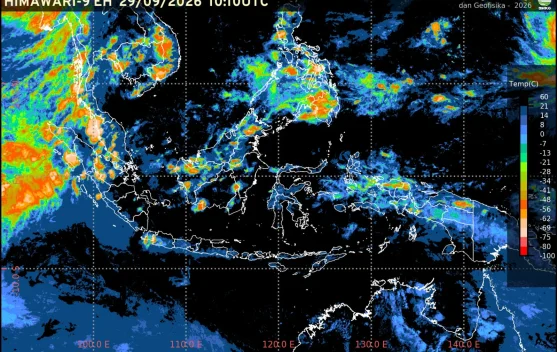 BMKG Prakiraan Cuaca 30 September 2026: Jambi Hujan Ringan, Padang Hujan Disertai Petir