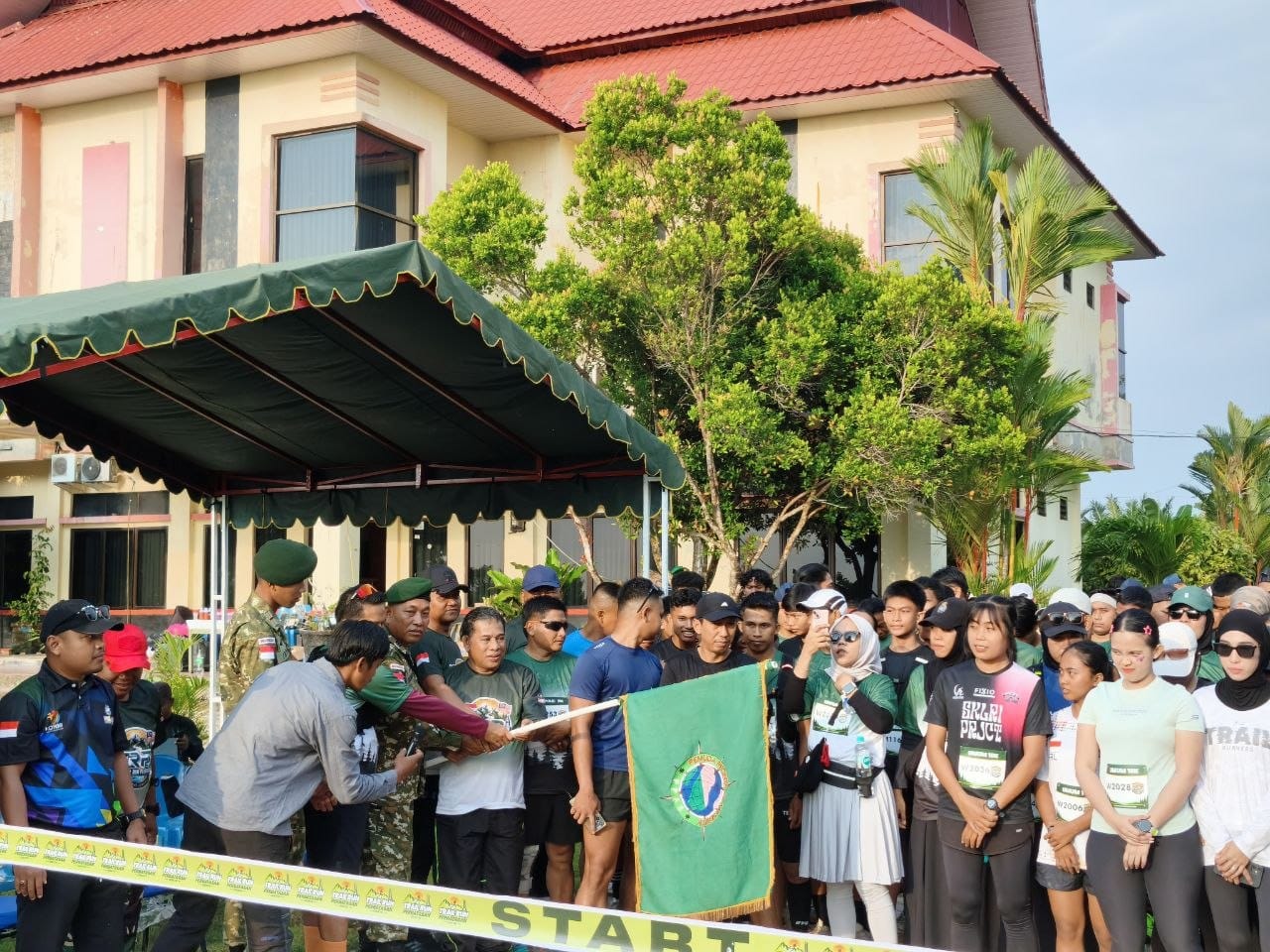 145 Pelari Ramaikan Trail Run Perbatasan Sebatik, Satgas Pamtas dan PPAS Kenalkan Destinasi Wisata Nunukan