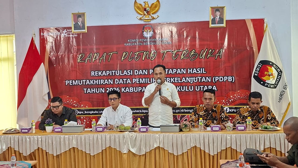 KPU Bengkulu Utara Catat Pemilih Turun 579 Orang di Triwulan III 2026, TNI-Polri Jadi Faktor