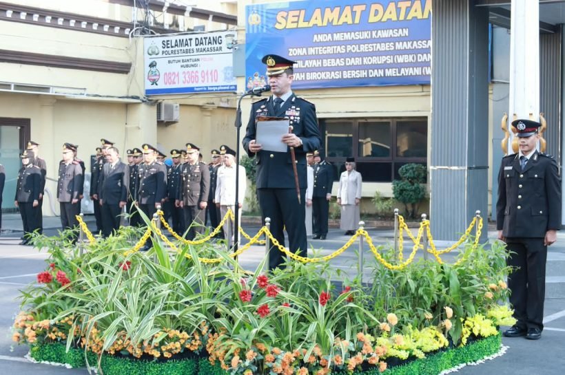 Kapolrestabes Makassar Arya Perdana Pimpin Upacara Hari Kesaktian Pancasila di Mapolrestabes