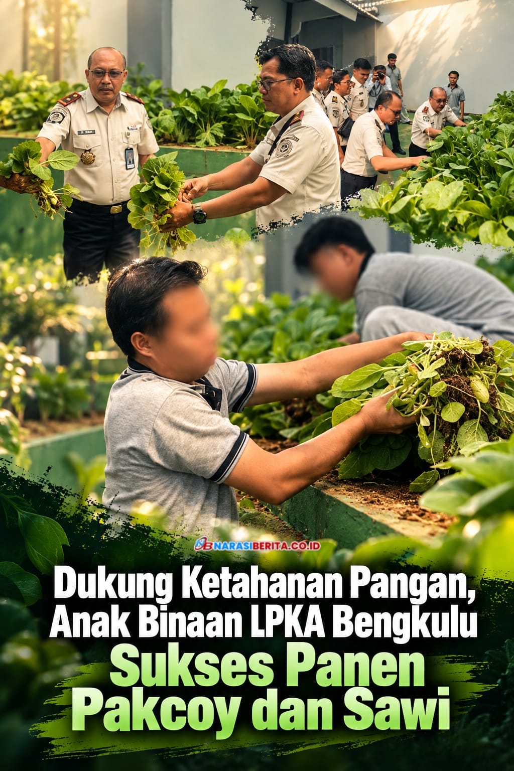 Anak Binaan LPKA Bengkulu Panen Pakcoy dan Sawi, Bekal Keterampilan Sebelum Kembali ke Masyarakat