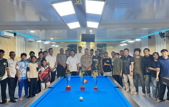 Turnamen Billiard di Halmahera Tengah Dibuka Kapolres, Jadi Ajang Silaturahmi Antarwarga