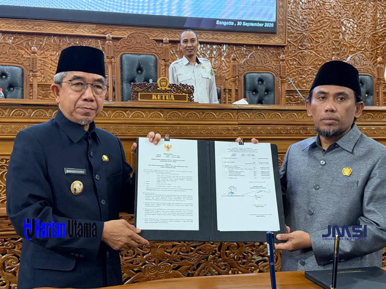 Pemkab dan DPRD Kutim Sepakati Perubahan APBD 2026, Defisit Rp 19 Miliar Ditutup dari SiLPA