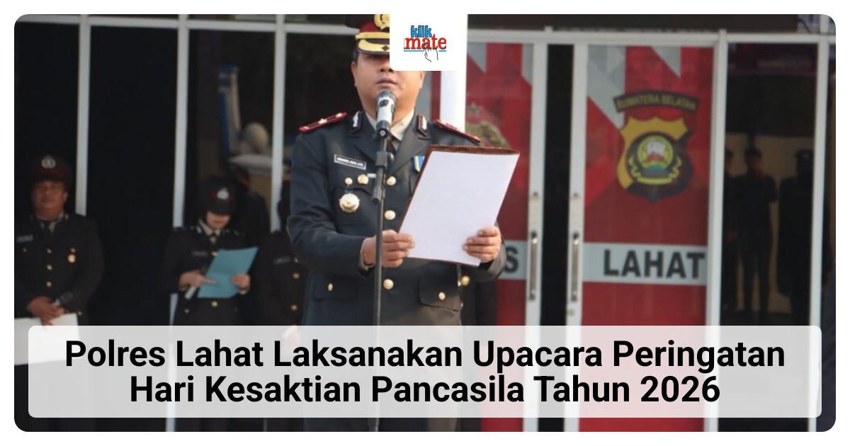 Kapolres Lahat Pimpin Upacara Hari Kesaktian Pancasila 2026 di Lapangan Apel Polres