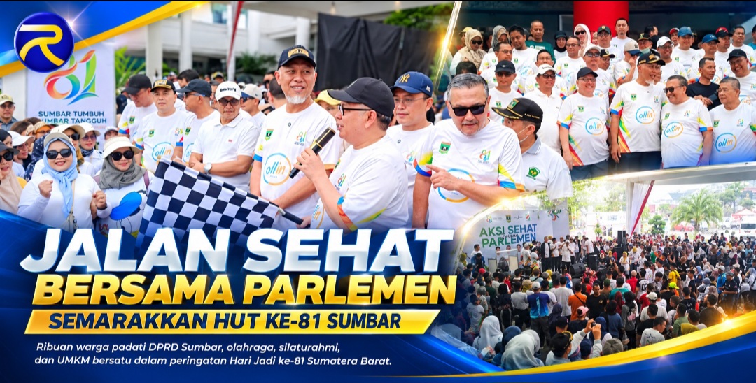 Ribuan Warga Padati Jalan Sehat Bersama Parlemen di Padang, UMKM Kuliner Minang Ikut Dilibatkan