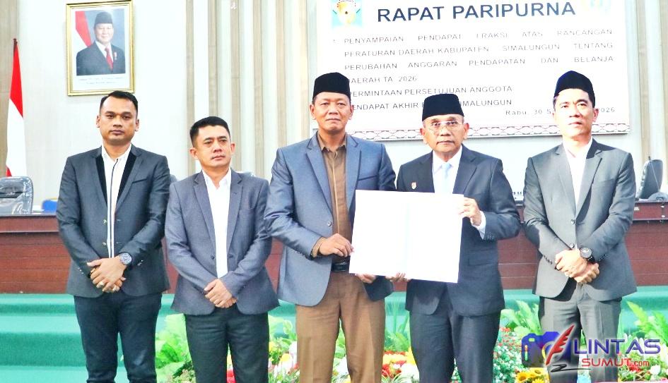 Tujuh Fraksi DPRD Simalungun Setujui Ranperda P-APBD 2026, Bupati Anton Ingatkan Anggaran Harus Beri Manfaat Nyata