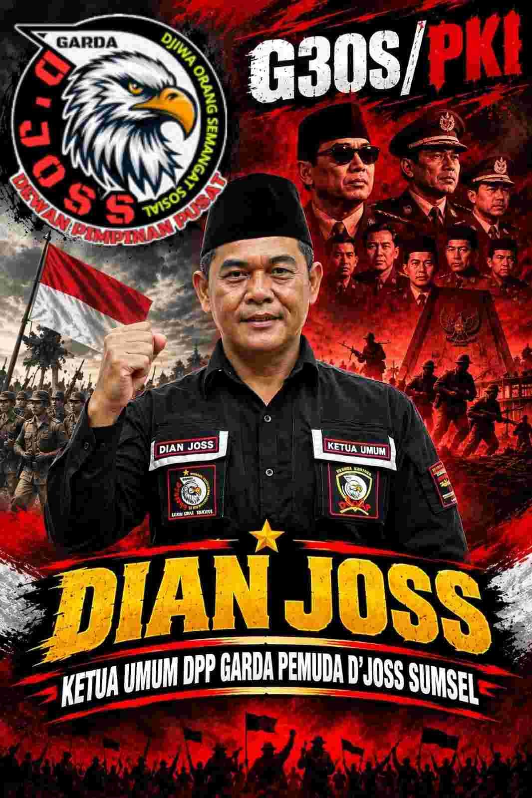 Ketua Garda Pemuda D'Joss Sumsel Ajak Pemuda Jaga Pancasila di Momen G30S/PKI