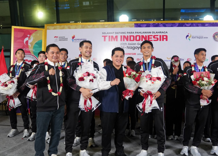 Erick Thohir Sambut Atlet Asian Games 2026, Bonus Emas Rp 3 Miliar Disiapkan