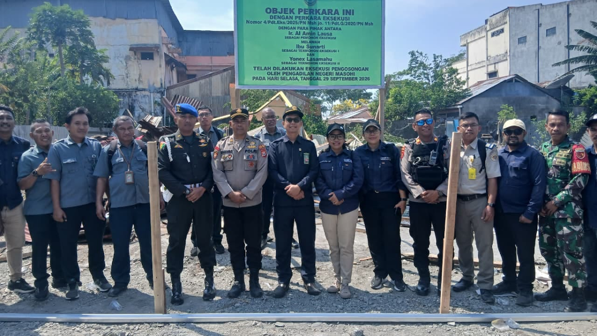 PN Masohi Eksekusi Lahan 833 Meter Persegi di Namaelo, Sempat Memanas Gara-Gara Sasi Adat