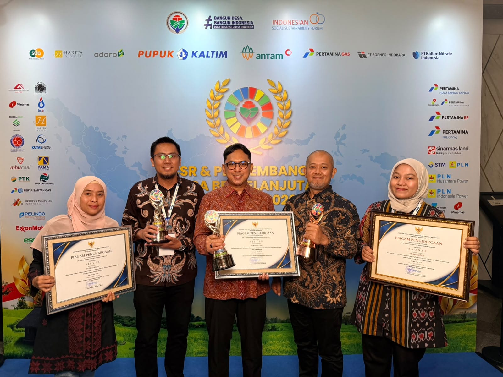 Berau Coal Raih Tiga Penghargaan CSR Kemendes, Ini Programnya