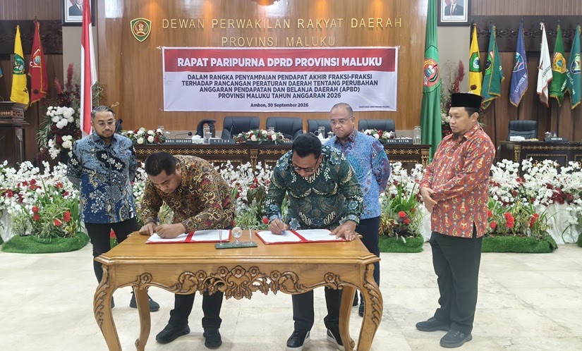 9 Fraksi DPRD Maluku Setujui Perubahan APBD 2026, Pendapatan Ditarget Rp712,86 Miliar