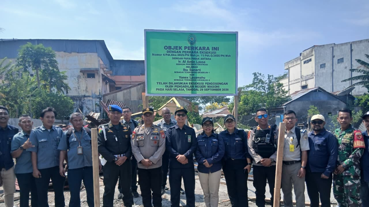 PN Masohi Eksekusi Lahan 833 Meter Persegi di Namaelo, Sempat Memanas Gara-gara Sasi Adat