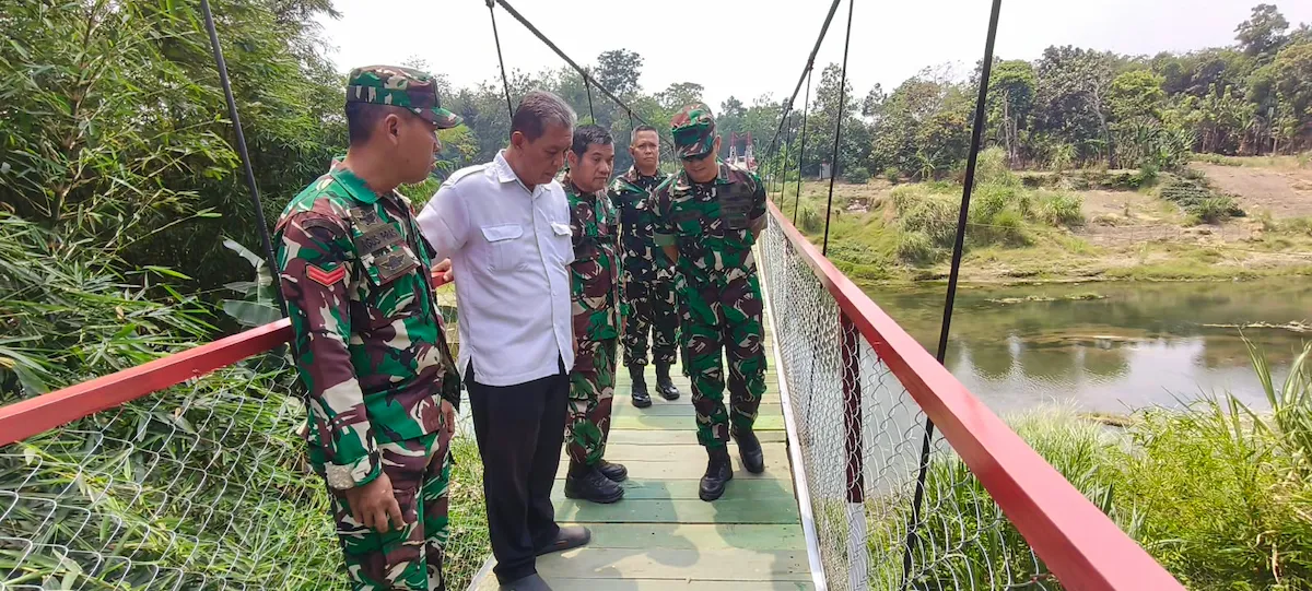 Jembatan Gantung Perintis Garuda di Sungai Comal Pemalang Dikebut, Akses Warga Blimbing Segera Terhubung