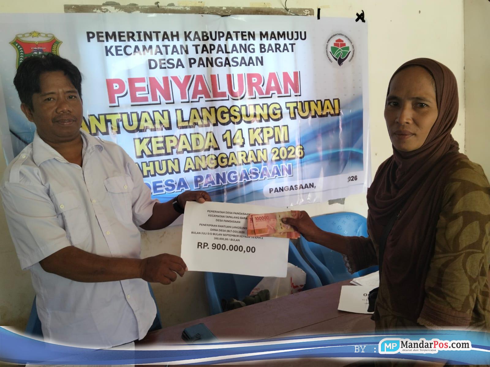 Pemdes Pangasaan Salurkan BLT-DD Tahap Akhir 2026 ke 14 KPM di Dusun Suri, Tiap Warga Terima Rp900 Ribu