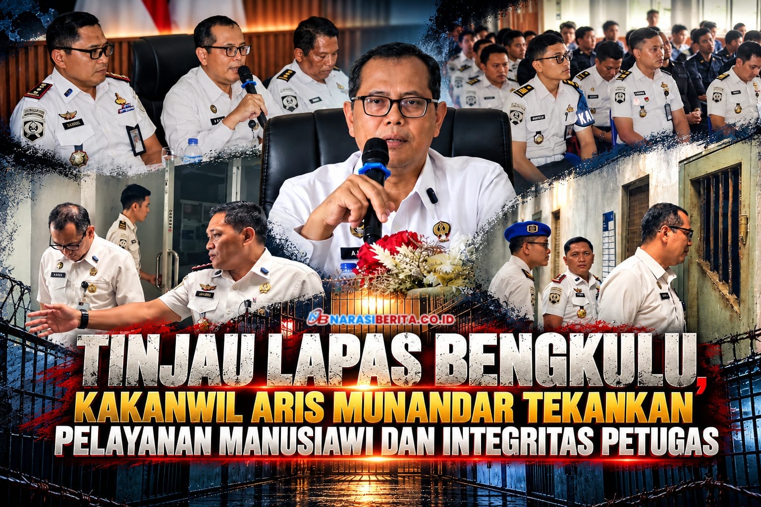 Kakanwil Ditjenpas Bengkulu Tinjau Lapas Kelas IIA, Tekankan Pelayanan Manusiawi dan Integritas Petugas