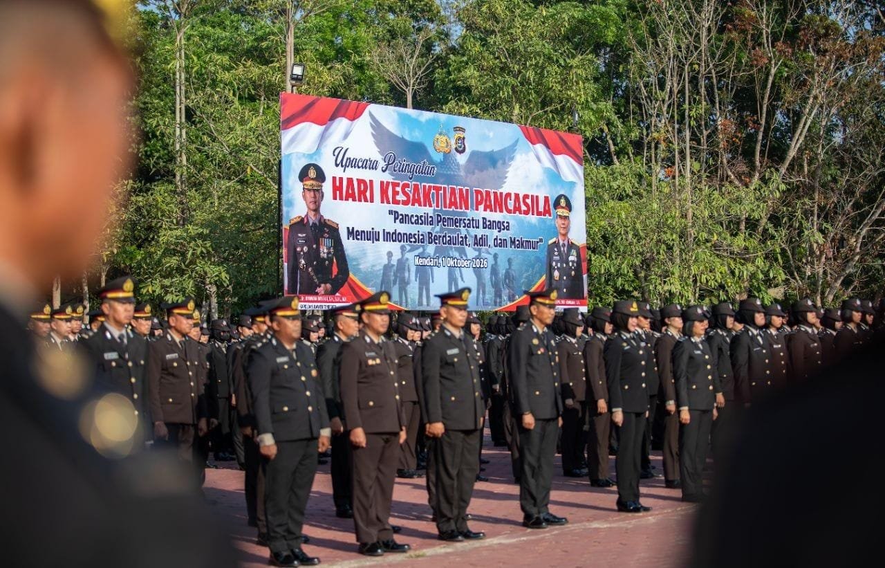 Polda Sultra Gelar Upacara Hari Kesaktian Pancasila, Irwasda Tekankan Nilai Persatuan dalam Tugas Kepolisian