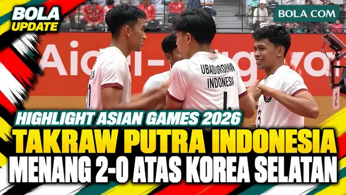 Tim Takraw Putra Indonesia Tundukkan Korea Selatan 2-0 di Asian Games 2026