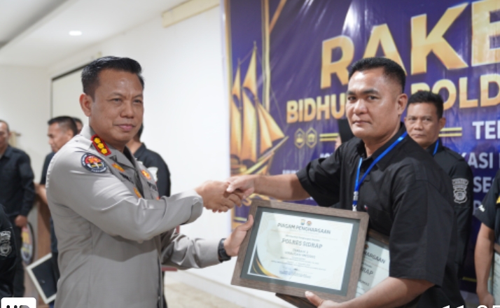 Sihumas Polres Sidrap Borong 3 Penghargaan di Rakernis Bidhumas Polda Sulsel 2026