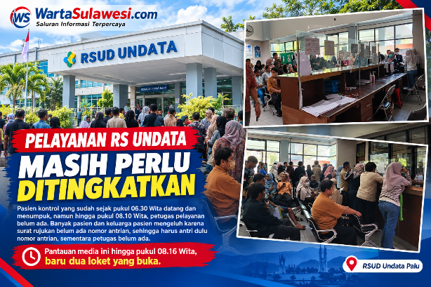 Pasien RSUD Undata Palu Menumpuk Ambil Nomor Antrean Sejak Pukul 06.30, Petugas Baru Datang Pukul 08.10