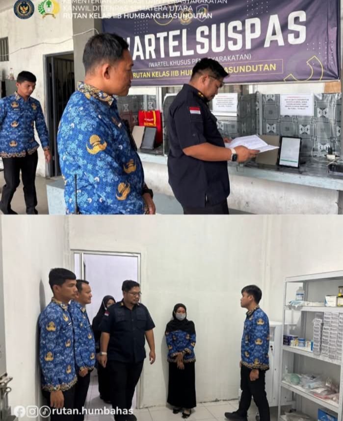Tim Kanwil Pemasyarakatan Sumatera Utara Monitoring Fasilitas Rutan Humbang Hasundutan, Periksa Kamar Hunian hingga Klinik