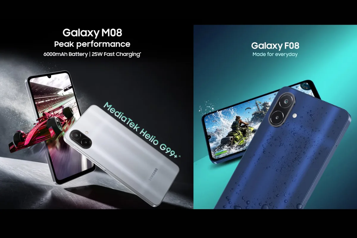 Samsung Galaxy M08 dan F08 Meluncur, Baterai 6.000 mAh dan Android 17