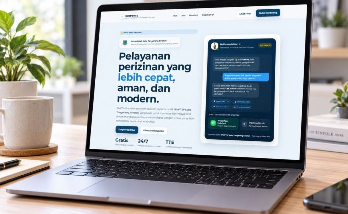 Pemkot Tangsel Luncurkan SIMPONIE V3, Pemohon Izin Kini Bisa Ajukan Banding dan Akses Layanan Ramah Difabel