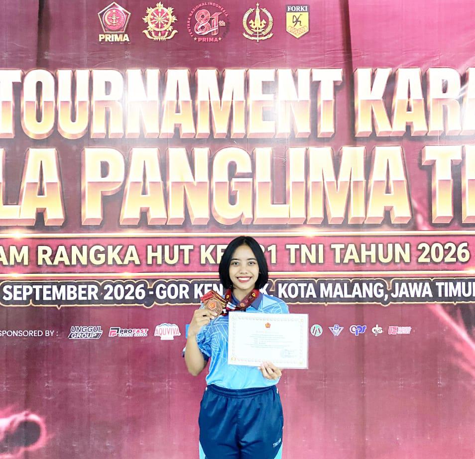Atlet Karate Lanud Raden Sadjad Natuna Sabet 2 Medali di Kejurnas Piala Panglima TNI 2026