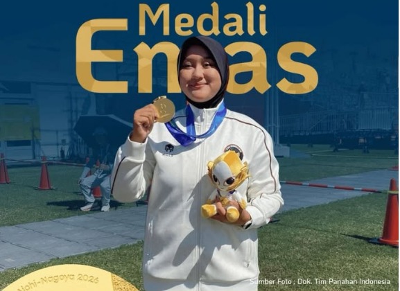 Atlet Panahan Jateng Nurisa Dian Ashrifah Sumbang Emas Pertama Indonesia di Asian Games 2026