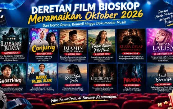 11 Film Bioskop Indonesia Oktober 2026, Laut Bercerita Tayang 29 Oktober
