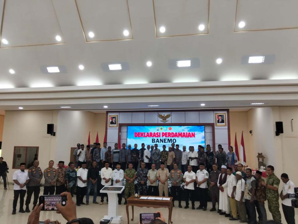 Polda Malut Gelar Deklarasi Damai Banemo, 6 Desa Patani Barat Sepakat Akhiri Konflik