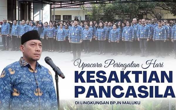 BPJN Maluku Gelar Upacara Hari Kesaktian Pancasila 2026, Tegaskan Integritas Jalan Nasional