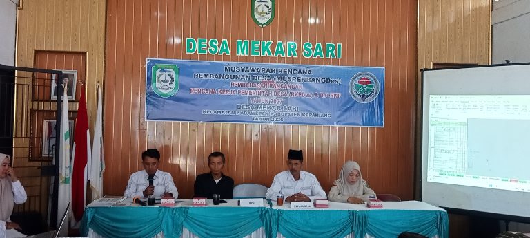 Pemdes Mekar Sari Kepahiang Gelar Musrenbangdes, Susun RKPDes 2027 dari Usulan Warga