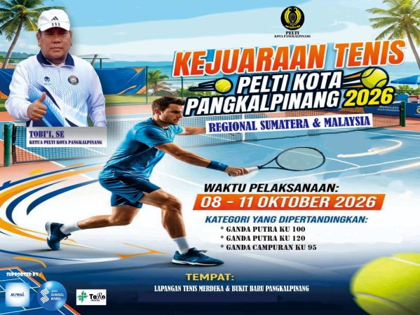 PELTI Pangkalpinang Gelar Kejuaraan Tenis Regional Sumatera dan Malaysia 8-11 Oktober 2026, 4 Petenis Senior Malaysia Ikut Berlaga