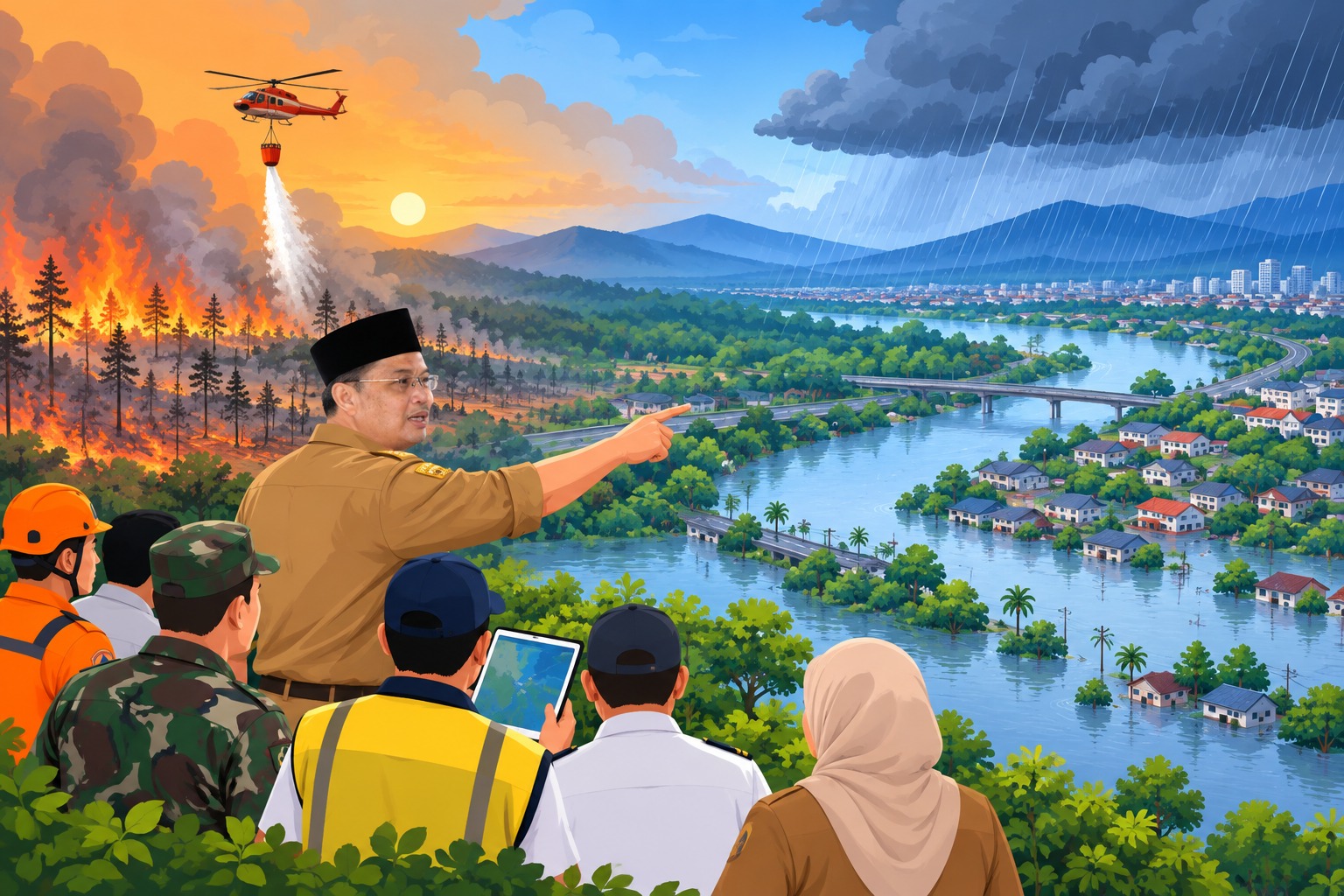 Gubernur Kalbar Ria Norsan Minta Seluruh Daerah Siaga Hadapi Musim Hujan 2026/2027 Usai Karhutla