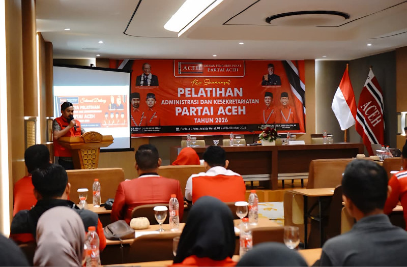 Partai Aceh Latih 85 Kader Sekretariat di Banda Aceh, Benahi Data Sipol Jelang Pemilu